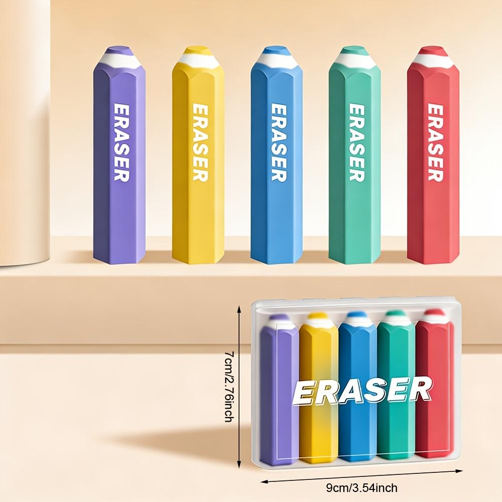 Colored Eraser Pencil Style Eraser Hexagonal Erasable Eraser Student Eraser Office Sketching Painting Art Supplies
