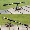 Fishing Rod Reel Combos Telescopic Fishing Pole Spinning Reel Travel Saltwater Freshwater Fishing