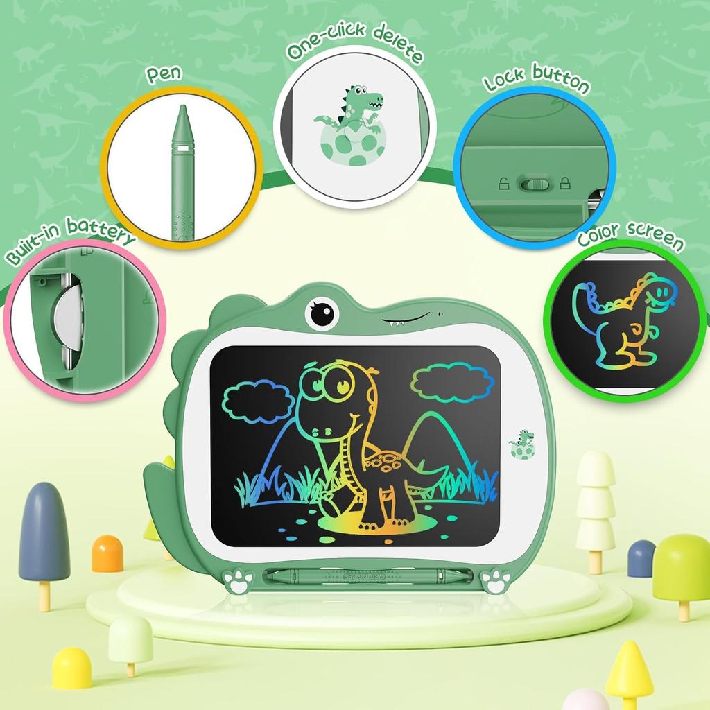 8.5 Inch Dinosaur LCD Drawing Tablet Writing Board Toddler Toy Educational Toys Birthday Christmas Gifts Toys for 3 4 5 6 Years Old Boys and Girls