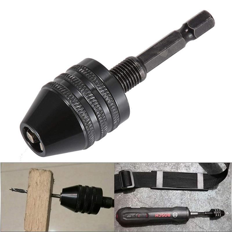 Quick Change Keyless Drill Bit Chuck Hex Shank Adapter Converter Tool