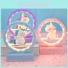 Cute Cartoon Unicorn Led Night Light Music Box Desktop Decor Ornament For Romantic Gift And Home Decor