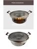 Qiqihar Large Korean Style BBQ Grill - Commercial Cast Iron & Stainless Steel Charcoal Griddle.