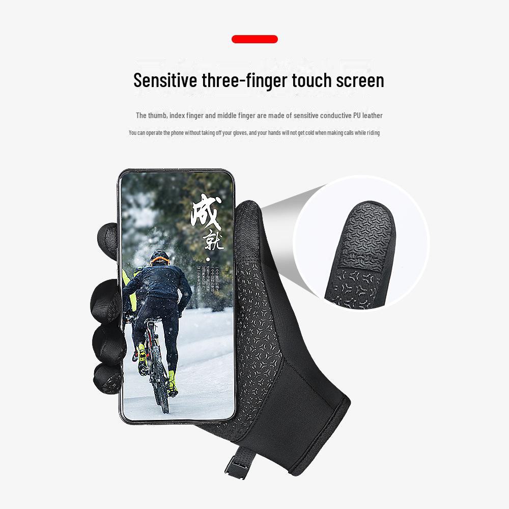 Winter Touch Screen Windproof Cycling Gloves - Unisex Warm Outdoor Skiing Sports Gloves