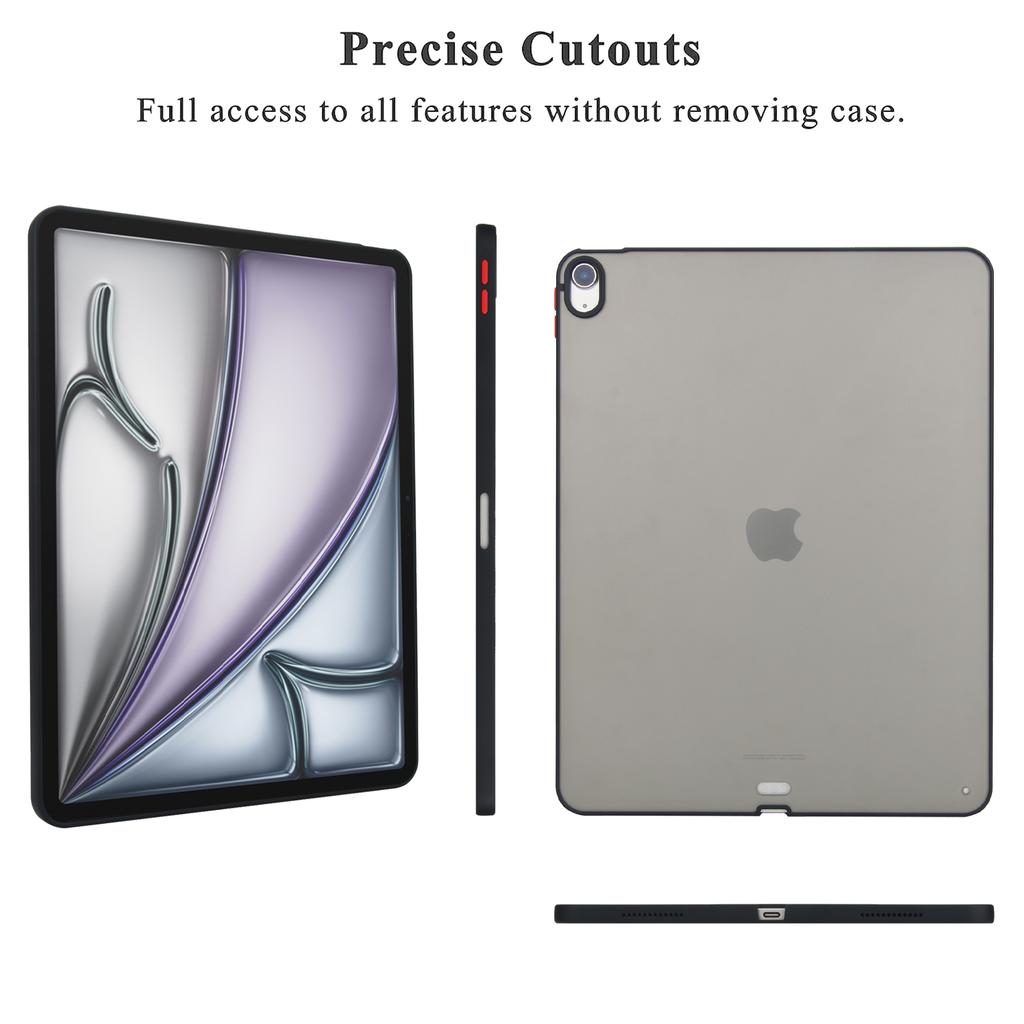 Pro iPad Air 13 (2024) Pouzdro Skin Touch Matný Akrylový TPU Nárazuvzdorný Kryt na Tablet