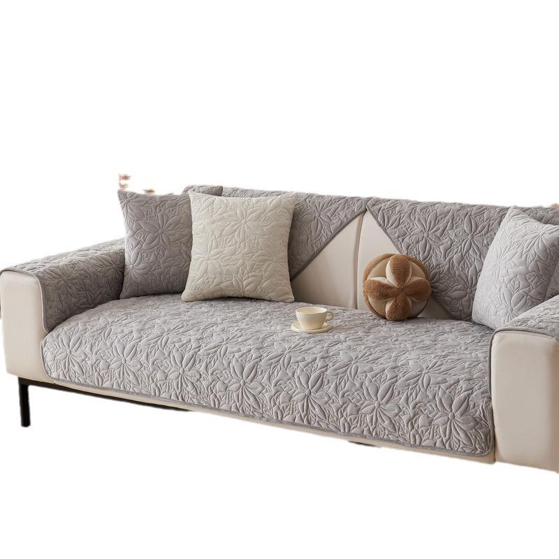 Crystal Fleece Sofa Cushion Winter High-End Embroidery New Plush Seat Cushion Light Luxury Sofa Cover Towel Manufacturer