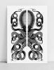 Black and White Poster Octopus