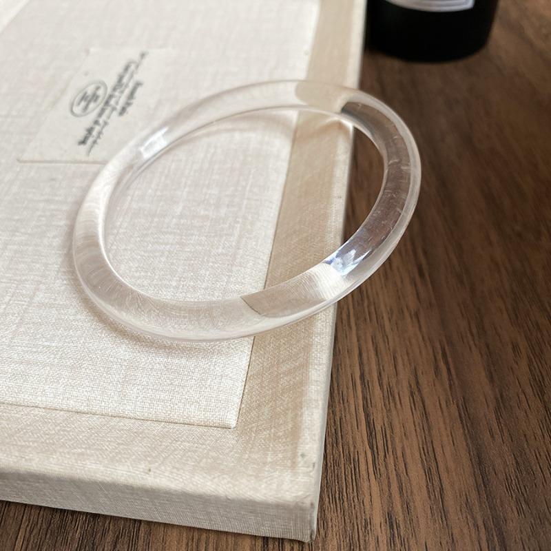 Retro acrylic resin plain ring bracelet, new Chinese style simple cold wind marble pattern, medieval old bracelet women