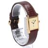 Cartier 1976-1981 925 Must Tank Vermeil SM Mostrador Marfim Corda Manual Relógios de Couro - ouroUsado