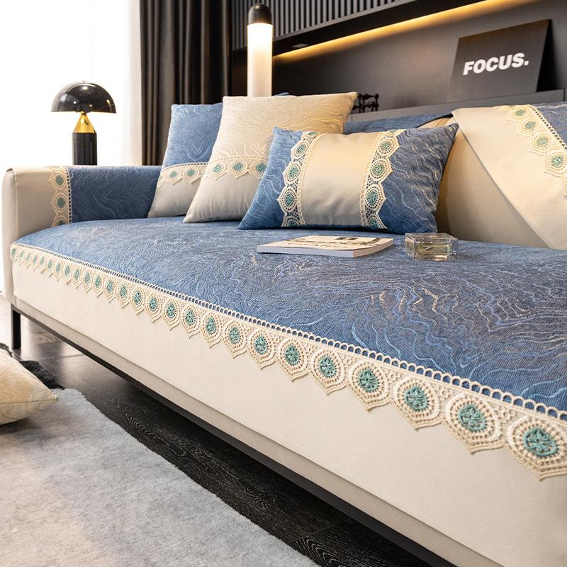 

Chenille Sofa Cushion Four Seasons General Cover Cushion Luxury Non-slip Sofa Cushion Sofa High-grade Cover Summer Sofa Towel 90x90