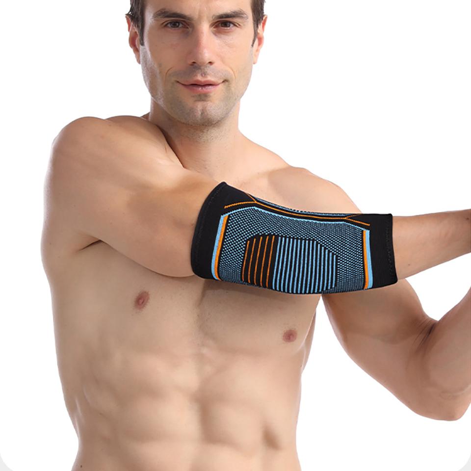 Gobygo Sports Knit Elbow Support Three-Dimensional Compression Weightlifting Elbow Support Elbow Pain Relief Tennis Golf Unisex