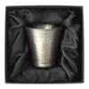 Nagao Ochoco Sake Glass 65ml Titanium with Saucer Spilled Sake Set SAKEMOOD Made in Japan