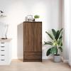 VidaXL Drawer Cabinet Brown Oak 55.5x34x119.5 Cm Engineered Wood, Storage Cabinet, Tall Sideboard, Cabinet of 861649