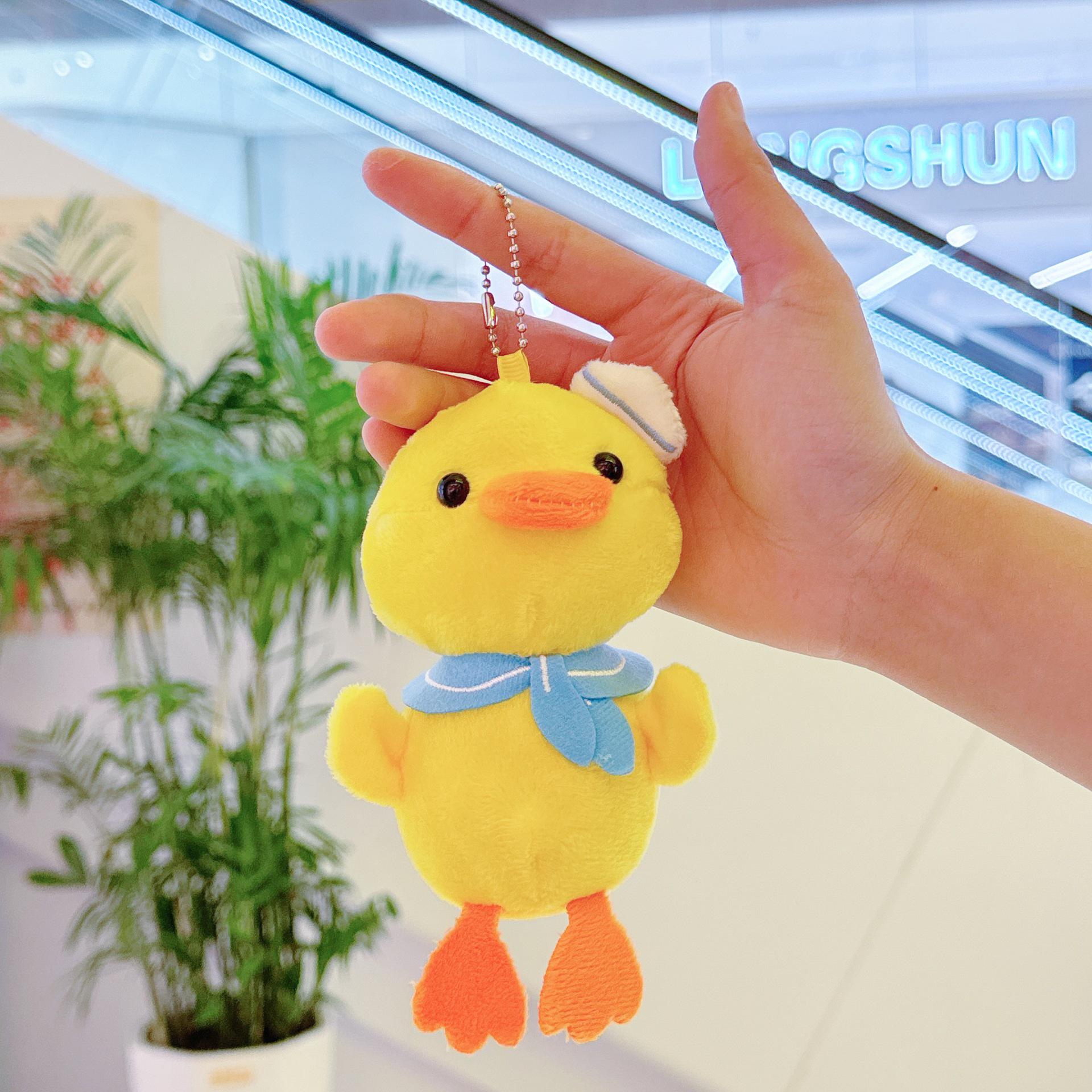 

Плюшевый брелок в виде темно-синей утки: Милый шарм-кукла в шарфе для сумки Height 15cm