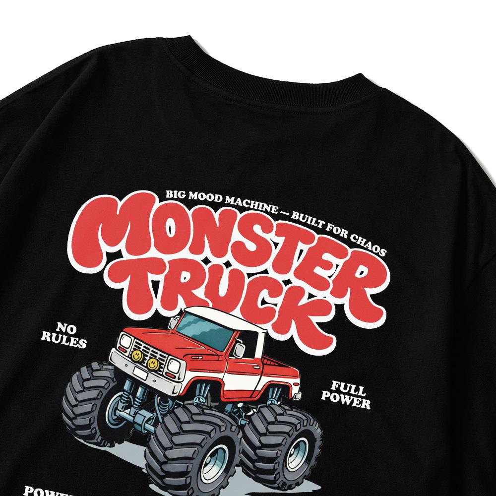 Seupeullaesikodeu Short Sleeve T-Shirt Black - Monster Truck