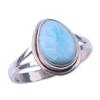 Natural Republic Larimar Gemstone 925 Solid Sterling Silver Gift Ring S.8 g2Q84
