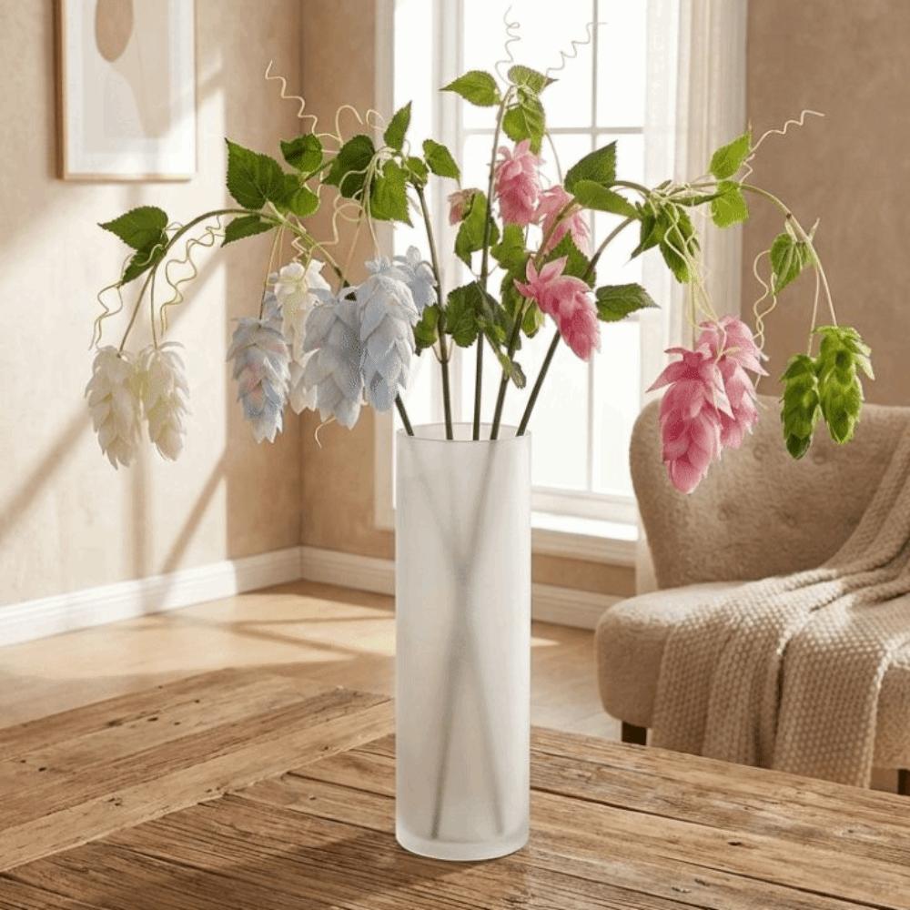 Real Touch Artificial Hops Branch 3 Heads Hops Plant Stem Faux Hops Vine Home Office Decor