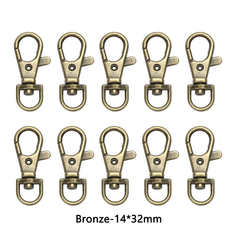 10Pcs/Lot 23/32/36/38mm Lobster Clasp Hooks Keychain 6 Colors DIY Jewelry Making Finding for Necklace Bracelet Chain Supplies