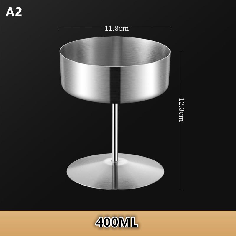 Edelstahl Dessertbecher Puddingbecher Luxus Eisbecher Hoher Fuß Joghurt Dessertbecher Servierteller Obstschale Kuchenplatte