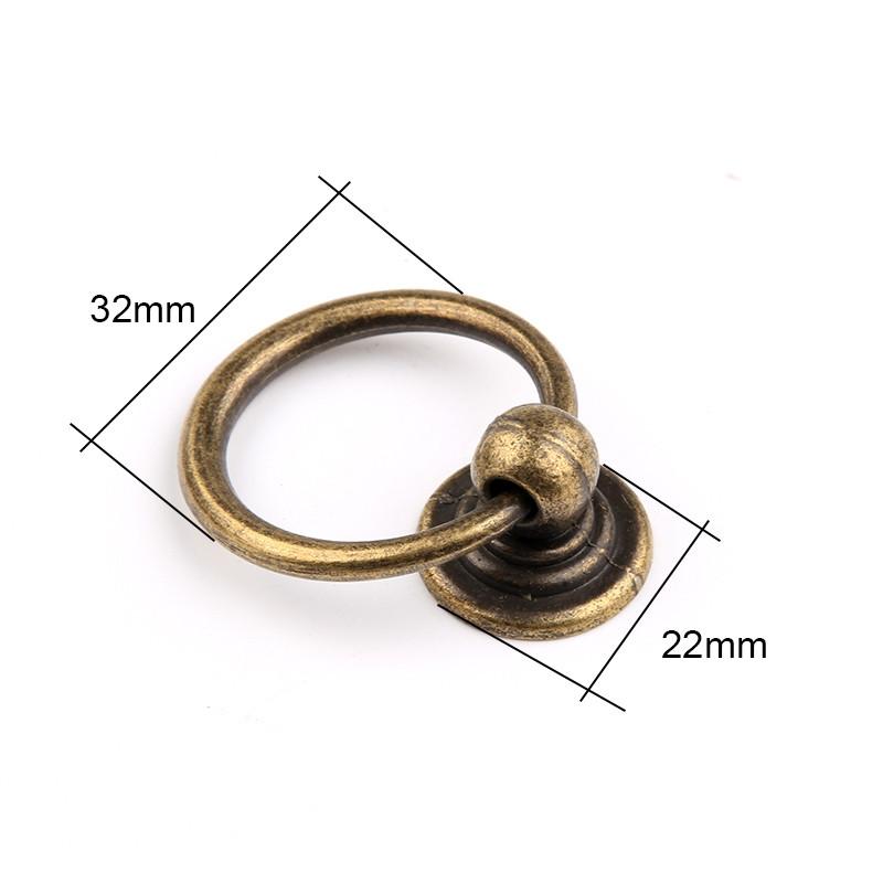 Antique Bronze Cabinet Drawer Knobs Dresser Cupboard Wardrobe Furniture Pulls Ring Handle Wooden Box Jewelry Knobs Door Knocker