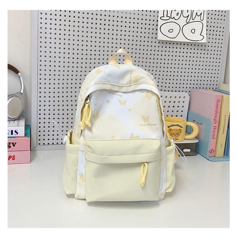 The New Schoolbag Is High-value, Fresh, Sweet, Literary and Cute Butterfly Backpack, Light Travel Backpack for Junior High School Students