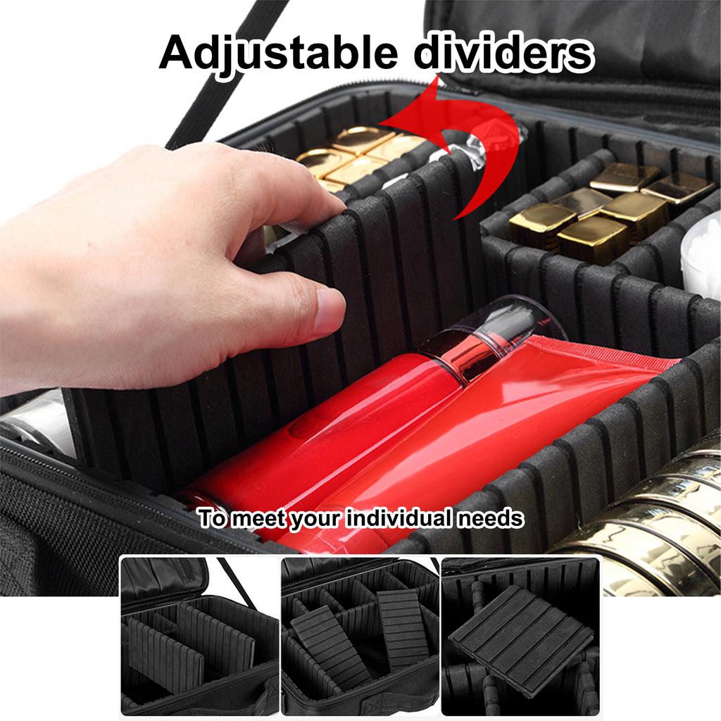 Large capacity makeup bag professional embroidery tool box beauty nail handheld portable storage bag tool box bag