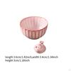 Ceramic Teacup Statue with Tea Collectible Mini Animal Sculpture Kung Fu Cup for Dining Room