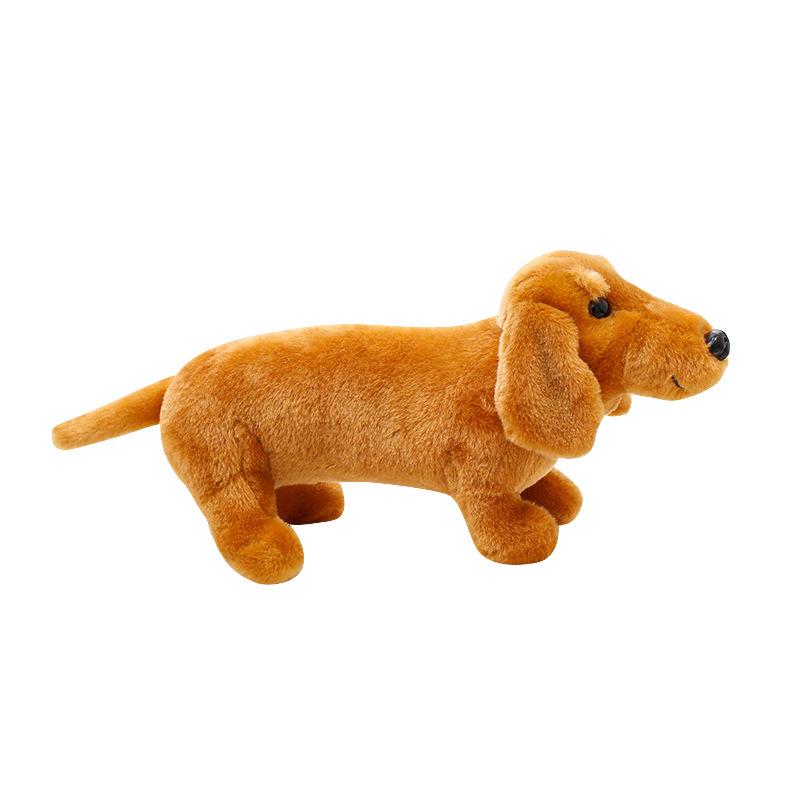 Cute Simulation Dachshund Doll Plush Toy Puppy Dog Doll Children Soothing Rag Doll Male Birthday Gift