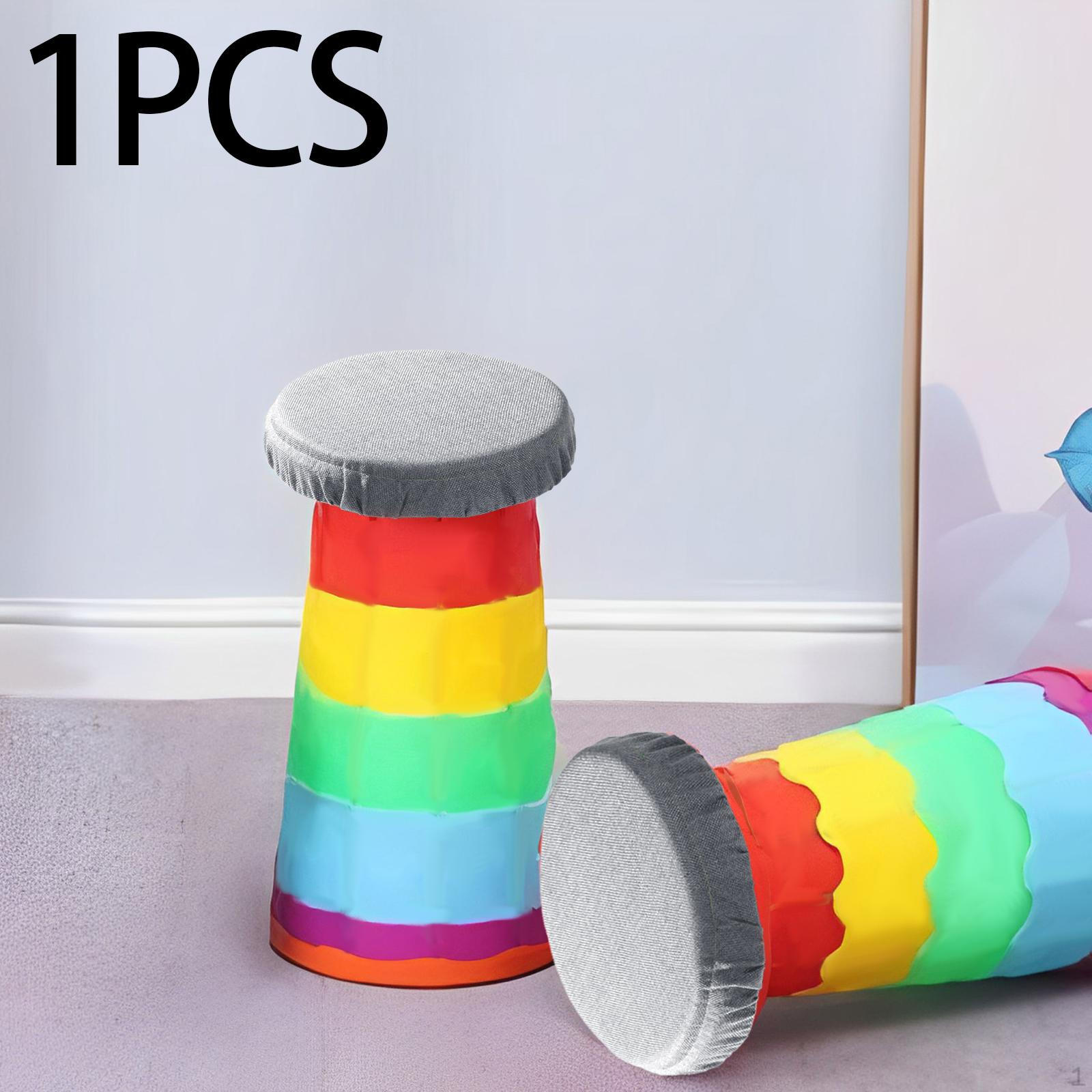 Stool Cushion Folding Lightweight Train Indoor Stadium Covers Round for Bedroom Gray Imitation linen 860₽