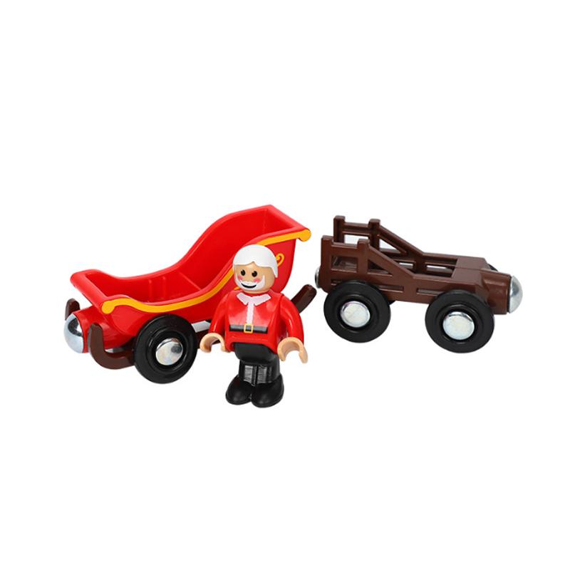Plastic Inertial Police Car Engineering Vehicle Trailer Compatible with Wooden Thomas Train Track Toy
