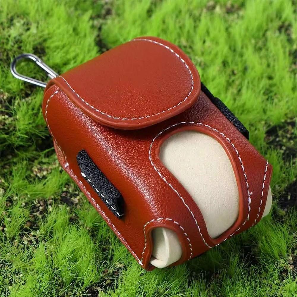 Waist-Hanging Golf Waist Holder Bag PU Leather Golf Ball Container  Golf Accessories