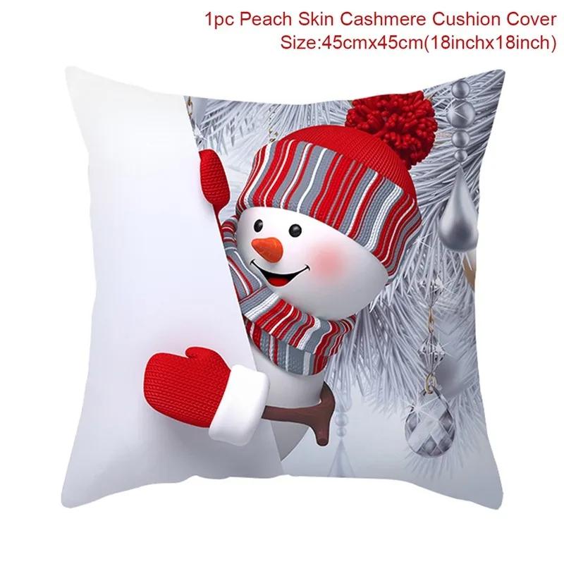 Merry Christmas Cushion Cover Christmas Decorations for Home 2025 Cristmas Ornament Noel Xmas Decor Navidad Happy New Year Gifts