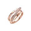 Pandora Pavé Interlocking Three Ring Moebius Ring Women rings Rose-Gold 189057C01