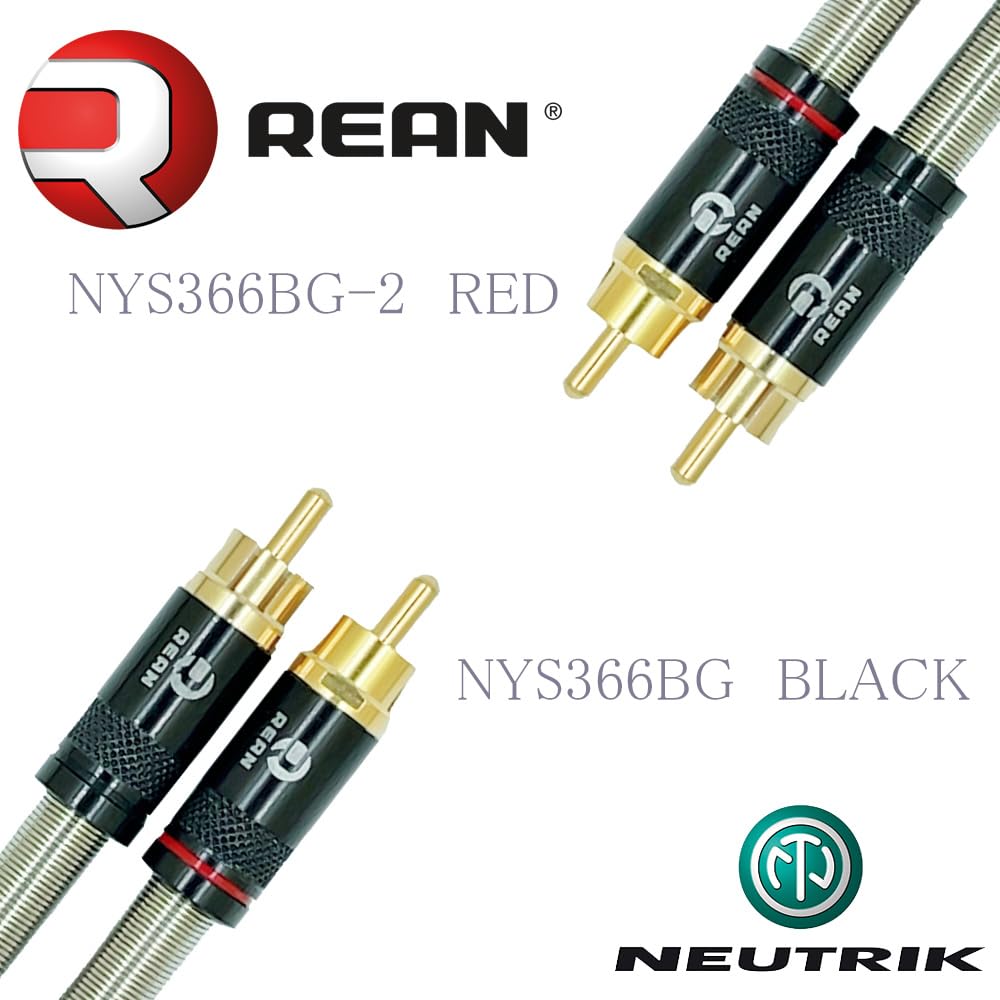 MOGAMI 2549 RCA Audio Line Cable of with REAN NYS366BG (Set 2) (NEUTRIK) (Blue, 75cm)