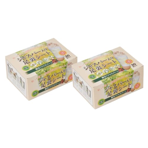 Jasper-infused Foot Sheets, 30 Sheets Per Pack, Set of 2, Ibuki Tree Sap Sheets
