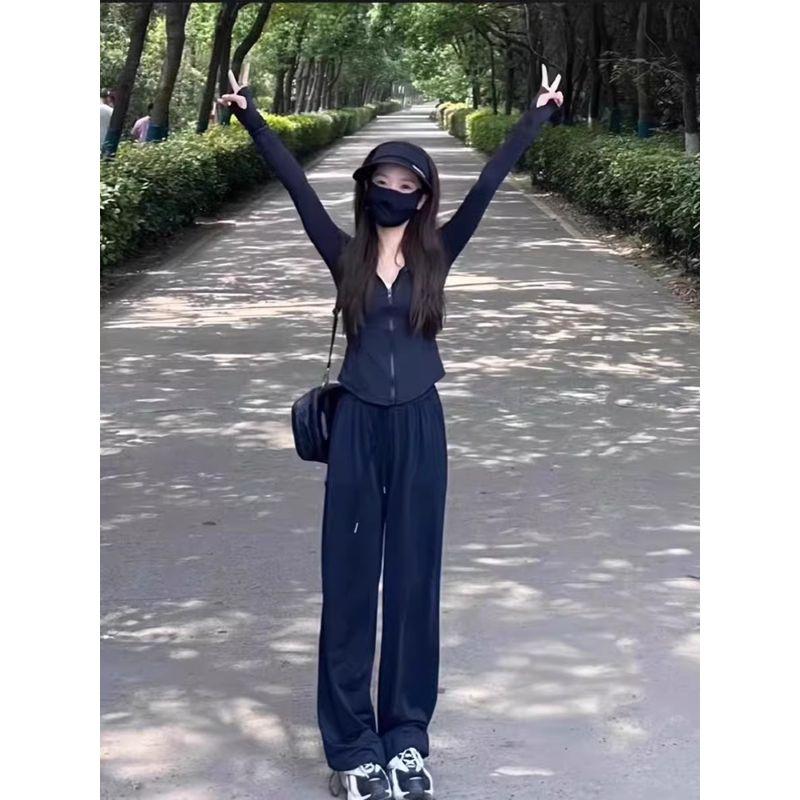 

Black Ice Silk Sun Protection Clothing Women Summer 2024 Slim fit Slimming Yoga Clothes UV Protection Hood Fashion Sun-Protective Clothing White L [Recommendation 105/57.50kg]]