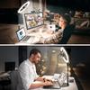 Ring Light with Tabletop Adjustable 3 Color 10 Dimming 1500 USB for and Online Classes Stand, Height, Modes, Levels, Lumens, Powered, Lighting,