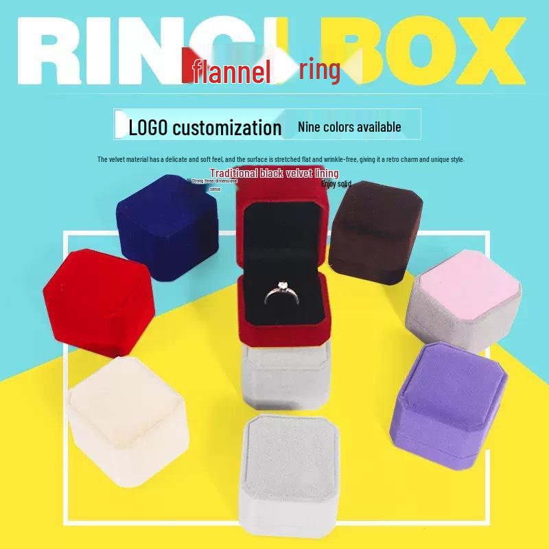 Luxury Velvet Jewelry Storage Box for Rings and Pendants