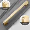 Brass Cabinet Drawer Handle Long Square Furniture Decorative Handle Cupboard Pulls Furniture Decoration Hardware