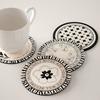 Retro Diatomite Coaster Heat-Resistant Placemat Quick-Dry Absorbent Mat for Cups Mugs Bowls Non-Slip Reusable Elegant Kitchen Table Decor