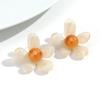 New Colorful Acrylic Flower Stud Earrings for Women Summer Fashion Five Petal Floral Resin Earring Statement Jewelry Daily Gifts