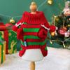 Ubranka dla zwierząt Pies Kot Sweter Świąteczny Jesień i Zima Ciepły i Wygodny Kolorowy Sweter Dzianinowy Czerwono-Zielone Paski