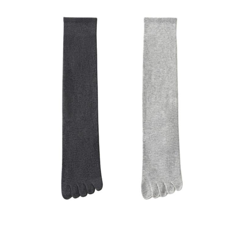 Chaussettes d'automne déodorantes anti-transpirantes à cinq doigts pour mollet en coton pour femme