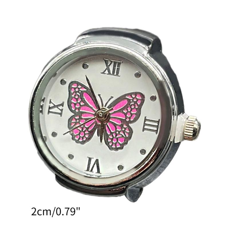 Montre Anneau pour Femmes et Hommes Montre Analogique à Quartz Cadran à Chiffres Romains Bracelet