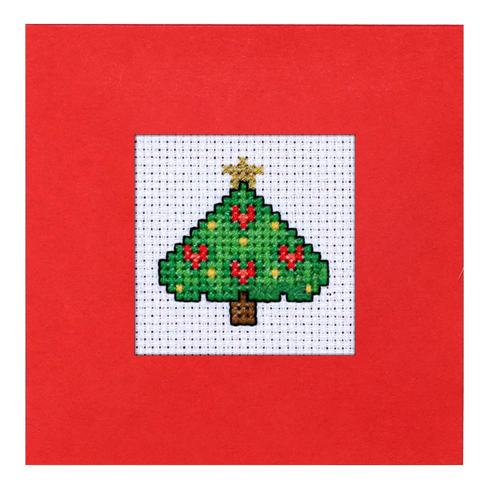 Kit de Carte de Vœux Point de Croix DIY Carte de Noël Kit Point de Croix Carte de Noël Kit de Modèle Point de Croix Ensemble pour Noël