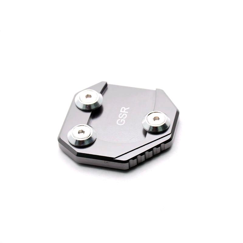 Suzuki GSR Off-road Motorcycle Accessories: Enlarged Footpegs & Kickstand Pad