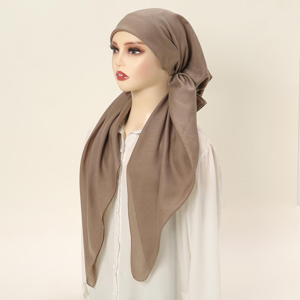 Premium Diamant Baumwolle Elastisches Stirnband Kappe Für Frau Muslimischer Hijab Hut Damenmode Sofortiger Schal Islamischer Turban 75*25cm