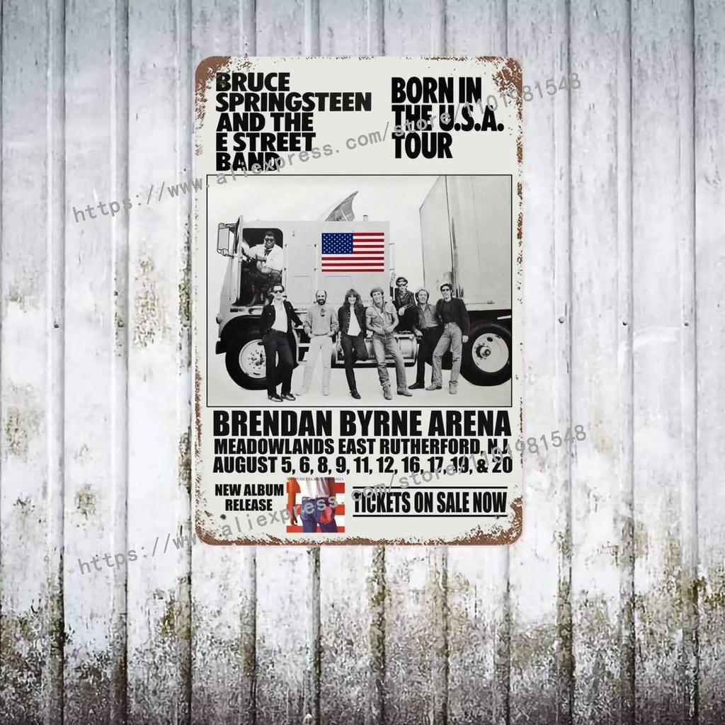 Bruce Springsteen Kapela Dekorácia Plagát Vintage Plechová Tabuľa Kovová Tabuľa Dekoratívna Doska pre Pub Bar Pánska Jaskyňa Klub Nástenná Dekorácia