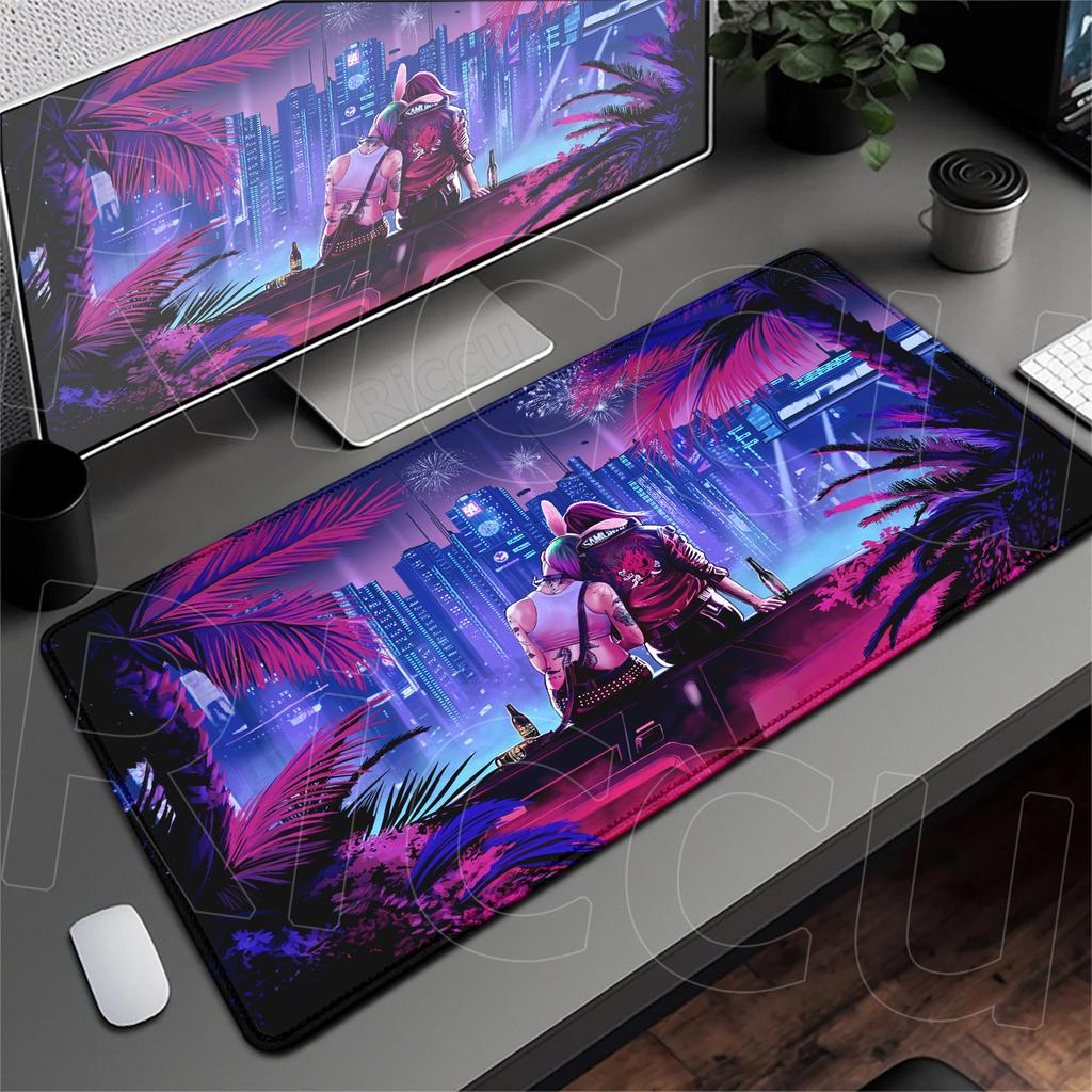 Kawaii Anime Girl Deskmat HD Printing C_cyberpunk Non-slip Mouse Pad XXL Laptop Gamer Dragon Speed Keyboard Rug Durable Washable