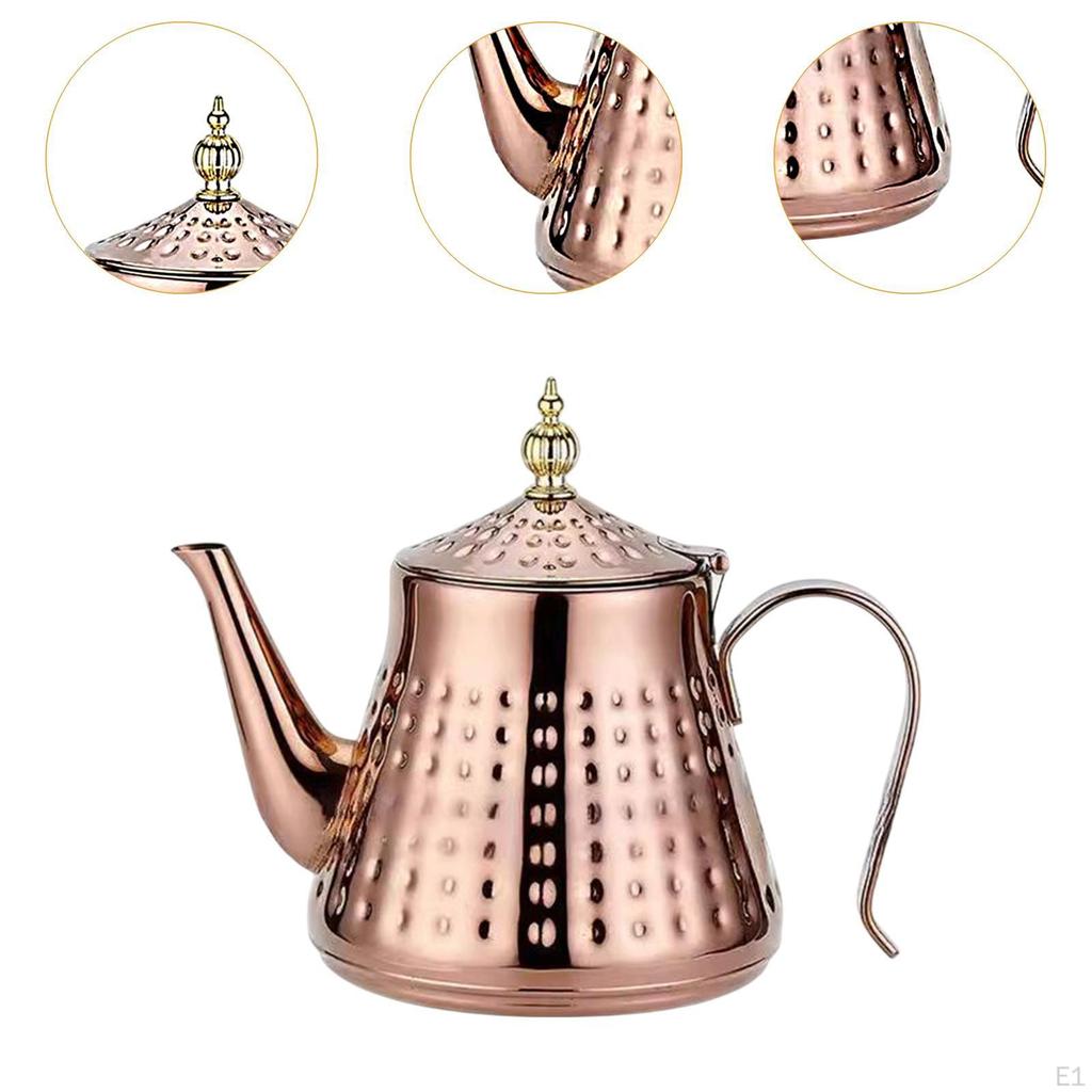 Gooseneck Teapot Stainless Steel Kettle for Induction Loose Leaf Tea