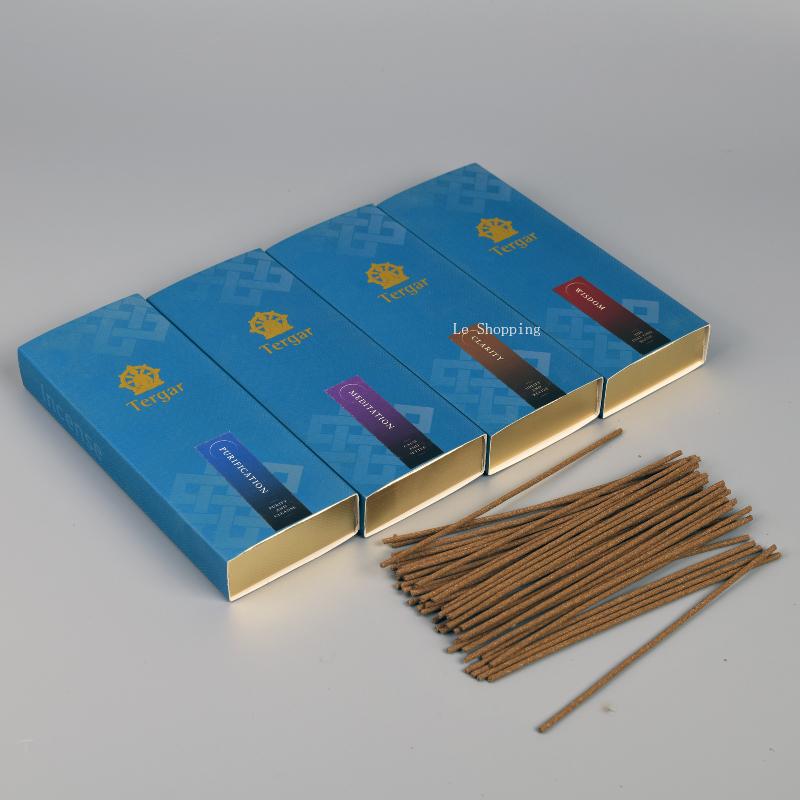 Nepal Guangming Gompa Tibetan Incense Gift Box 50 Thin Incense Study Tea Room Bedroom Purify The Air To Calm The Mind Joss Stick